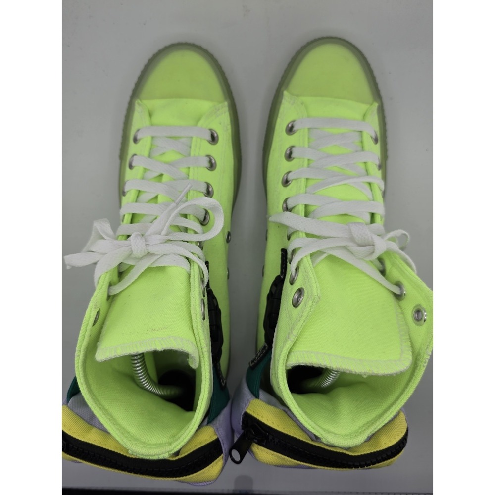 Converse Chuck Taylor All Star Buckle Up High Top Neon Jelly Green M7.5 W9.5 - Picture 4 of 12